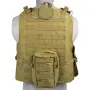 TACTICAL VEST TAN BODY ARMOR LIGHT VT-1104T
