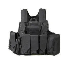 GILET TATTICO SOFTAIR TACTICAL VEST C.I.R.A.S. STYLE NERO V1026B ROYAL